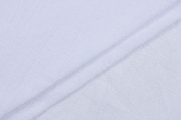 Ткань плательно-блузочная марлевка однотонная, Maks Style, хлопок 100%, цвет белый, арт. 1114 D-1