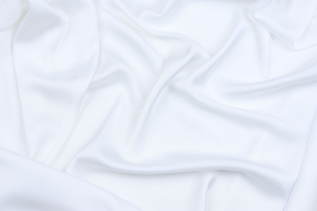 Ткань плательно-блузочная однотонная Армани шелк, Maks Style, цвет белый, арт 1132 D-2