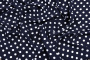 Ткань плательно-блузочная штапель, Maks Style, вискоза 100%, темно-синий принт горох, арт. MS- 1146 D-29 С-1