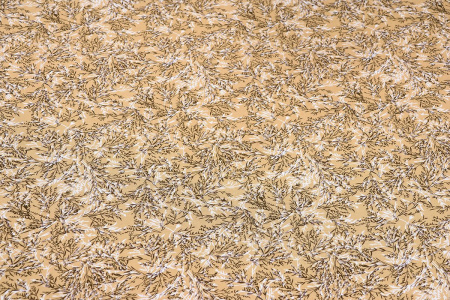 Ткань плательно-блузочная штапель, Maks Style, вискоза 100%, растительный принт бежевый, арт. MS-1237 D-LZD621060 C-4