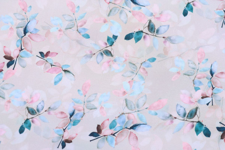 Ткань плательно-блузочная вискоза сатин, Maks Style, вискоза 100%, цветочный принт, арт. D- 57