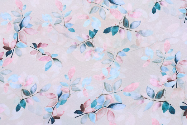 Ткань плательно-блузочная вискоза сатин, Maks Style, вискоза 100%, цветочный принт, арт. D- 57