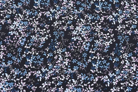 Ткань плательно-блузочная шифон, Maks Style, цветочный принт, арт B 05Z 2403