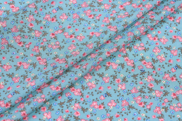 Ткань плательно-блузочная штапель, Maks Style, вискоза 100%, цветочный принт, арт. MS-1180 D-33