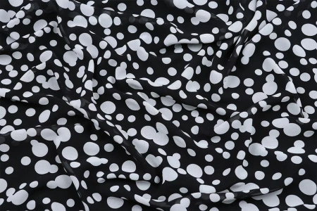 Ткань плательно-блузочная шифон, Maks Style, горох, арт MS- 1166 D-888 C-1