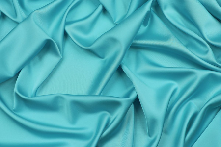 Ткань плательно-блузочная однотонная Армани шелк, Maks Style, цвет голубой, арт 1132 D-20