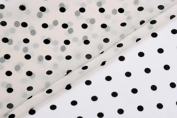 Ткань плательно-блузочная шифон, Maks Style, горох, арт MS- 1116 D-B02ZH1085 C-6