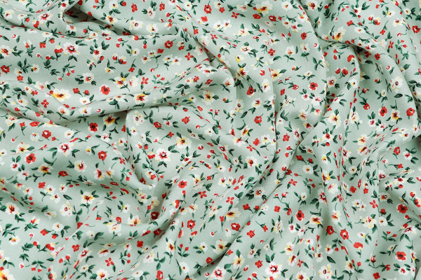 Ткань плательно-блузочная штапель, Maks Style, вискоза 100%, цветочный принт, арт. MS- 2201 D-15