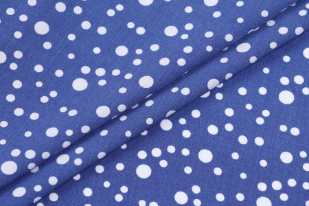 Ткань плательно-блузочная штапель, Maks Style, вискоза 100%, горох, арт. 1146 D-32 С-4