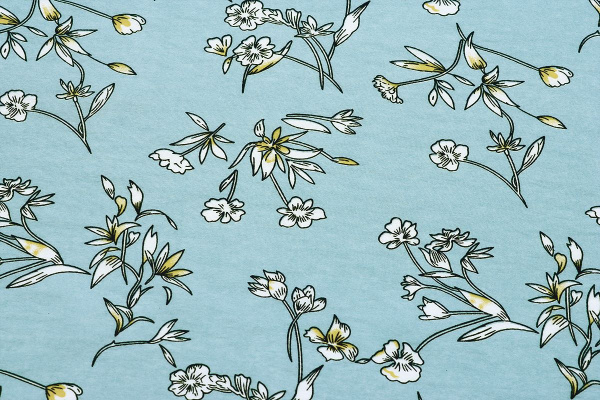 Ткань плательно-блузочная вискоза нейлон, Maks Style, вискоза 80%, нейлон 20%, цветочный принт, арт. MS- 1120 D- 6 С- 2