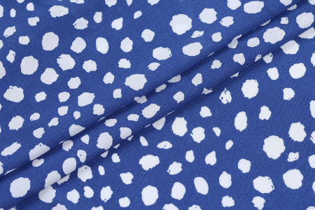 Ткань плательно-блузочная штапель, Maks Style, вискоза 100%, цвет ткани синий, арт. MS- 2201 D-31