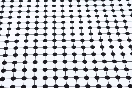 Ткань плательно-блузочная штапель, Maks Style, вискоза 100%, цвет ткани белый, черный горох, арт. MS- 1146 D-24 C-1