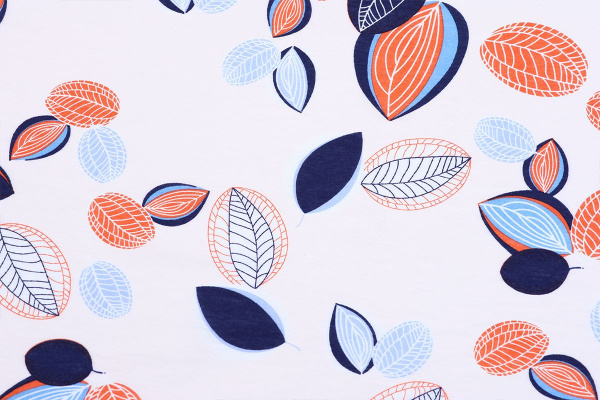 Ткань плательно-блузочная вискоза нейлон, Maks Style, вискоза 80%, нейлон 20%, листья, арт. MS- 4202 D- 185