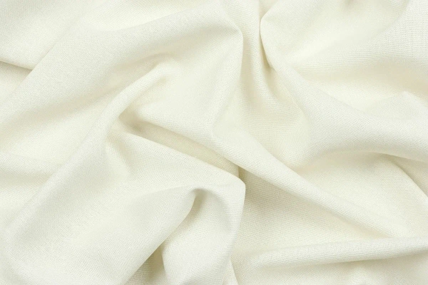 Ткань плательно-костюмная лён вискоза хлопок однотонный, Maks Style, цвет белый, арт. MS- 1160 D-2