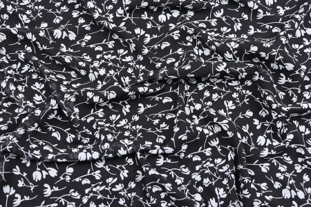 Ткань плательно-блузочная шифон, Maks Style, цветочный принт, арт MS- 1234 D-75 C-1