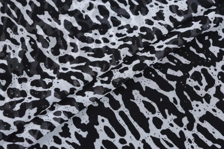 Ткань плательно-блузочная шифон, Maks Style, цветочный принт, арт MS- 1242 D-8 C-1