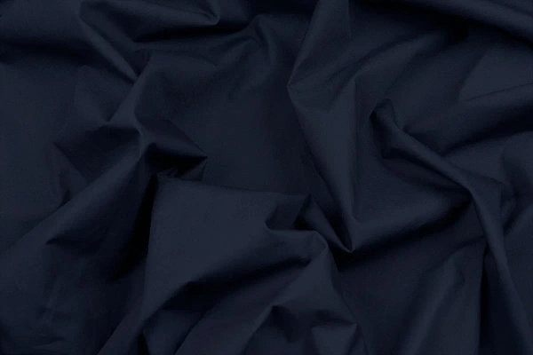 Ткань плательно-блузочная хлопок поплин однотонный, Maks Style, хлопок 100%, цвет темно-синий, арт. 1159 D-14