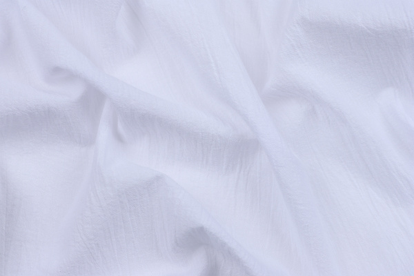 Ткань плательно-блузочная марлевка однотонная, Maks Style, хлопок 100%, цвет белый, арт. 1114 D-1