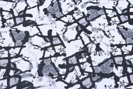 Ткань плательно-блузочная шифон, Maks Style, акварель, арт MS- 2238 D-5