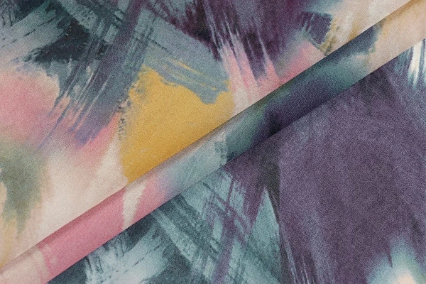 Ткань плательно-блузочная шифон, Maks Style, акварель, арт MS- 2238 D-1