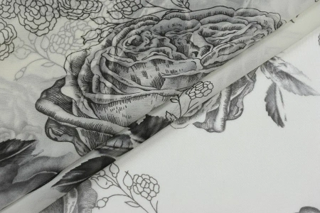 Ткань плательно-блузочная шифон,  Maks Style, цветочный принт, арт 3778 D-1009990 C-3