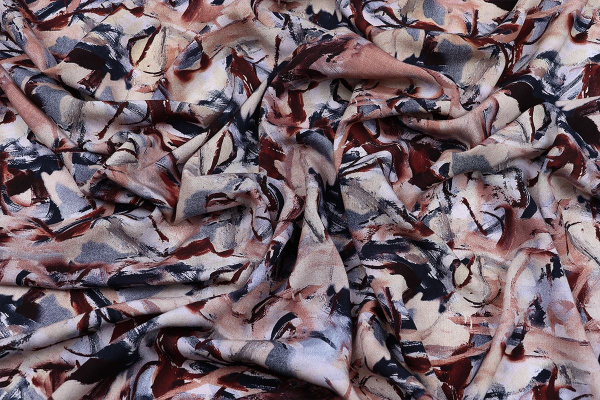 Ткань плательно-блузочная штапель, Maks Style, вискоза 100%, акварель, арт. 3763/18 D-2 С-2