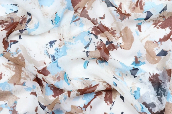 Ткань плательно-блузочная шифон, Maks Style, акварель, арт MS- 2238 D-6