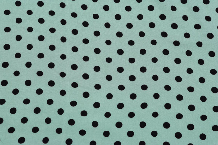 Ткань плательно-блузочная штапель, Maks Style, вискоза 100%, зеленый принт горох, арт. MS- 1146 D-28 С-1