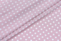 Ткань плательно-блузочная штапель, Maks Style, вискоза 100%, розовый принт горох, арт. MS- 1146 D-30 С-5