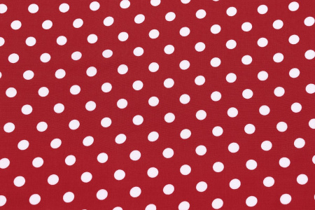 Ткань плательно-блузочная штапель, Maks Style, вискоза 100%, красный принт горох, арт. MS- 1146 D-29 С-6