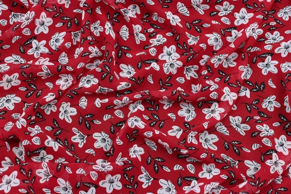 Ткань плательно-блузочная шифон, Maks Style, цветочный принт, арт MS- 1234 D-74 C-3