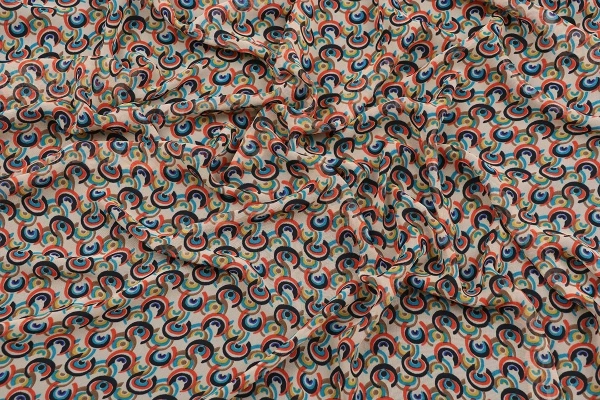 Ткань плательно-блузочная шифон,  Maks Style,арт SI- 3778-18 D-101350B C-C