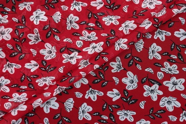 Ткань плательно-блузочная шифон, Maks Style, цветочный принт, арт MS- 1234 D-74 C-3