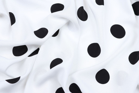 Ткань плательно-блузочная штапель, Maks Style, вискоза 100%, горох, арт. MS- 1187 D-39 С-1