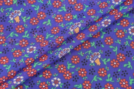 Ткань плательно-блузочная шифон, Maks Style, цветочный принт, арт. MS- 1127 D-10 C-1