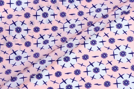 Ткань плательно-блузочная шифон, Maks Style, цветочный принт, арт. 1127 