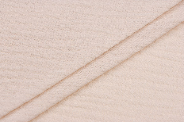 Ткань плательно-блузочная муслин однотонный, Maks Style, хлопок 100%, цвет бежевый, арт. 1162 D-4