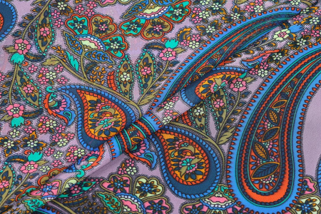 Ткань плательно-блузочная шифон,  Maks Style, огурцы, арт. SI-3778-18 D-1012314 C-F