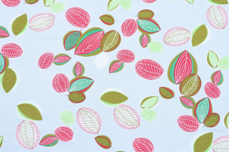 Ткань плательно-блузочная вискоза нейлон, Maks Style, вискоза 80%, нейлон 20%, листья, арт. MS- 4202 D- 185 С- 2