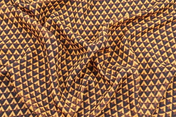 Ткань плательно-блузочная шифон, Maks Style, ромбы арт. MS- 1166 D-812 C-2