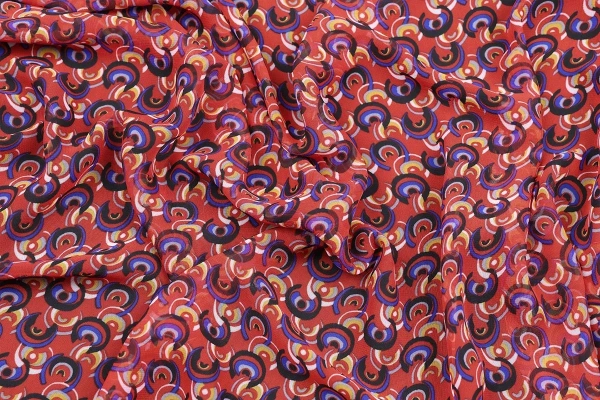 Ткань плательно-блузочная шифон, Maks Style, арт SI- 3778-18 D-101350B C-D