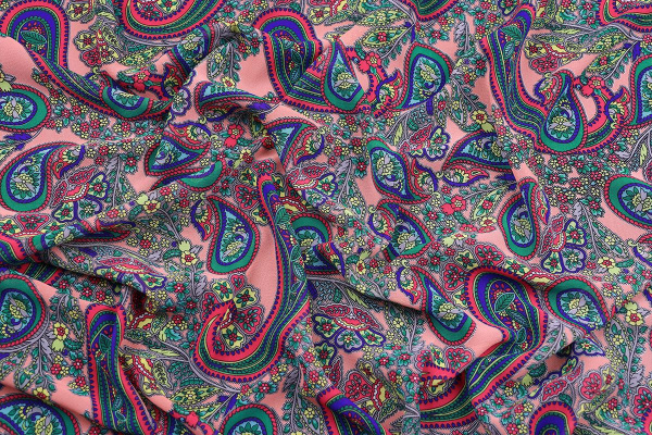 Ткань плательно-блузочная шифон, Maks Style, огурцы арт. SI-3778-18 D-1012314 C-D