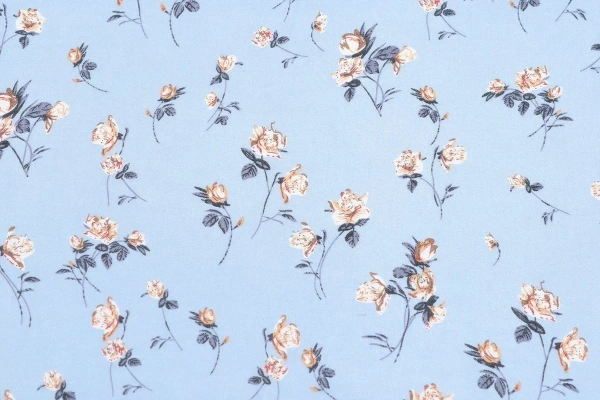 Ткань плательно-блузочная шифон, Maks Style, цветочный принт, арт MS- 2231 D-7 C-1