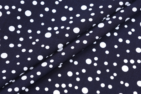 Ткань плательно-блузочная штапель, Maks Style, вискоза 100%, горох, арт. 1146 D-32 С-1