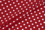 Ткань плательно-блузочная штапель, Maks Style, вискоза 100%, красный принт горох, арт. MS- 1146 D-30 С-6