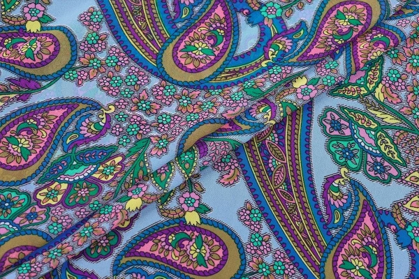 Ткань плательно-блузочная шифон, Maks Style, огурцы, арт. SI-3778-18 D-1012314 C-E