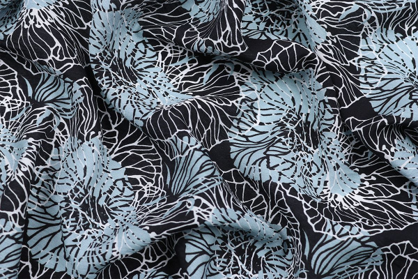 Ткань плательно-блузочная вискоза нейлон, Maks Style, вискоза 80%, нейлон 20%, цветочный принт, арт. MS- 1146 D- 46