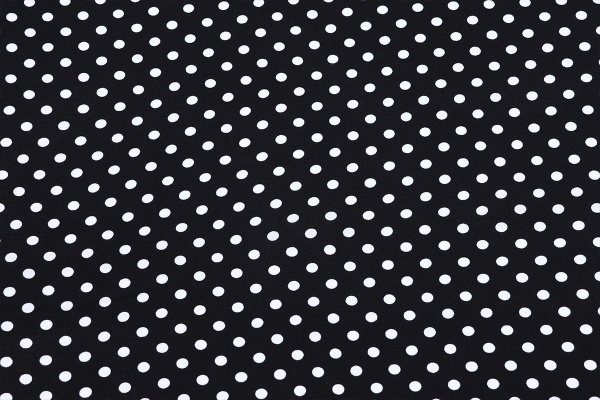 Ткань плательно-блузочная штапель, Maks Style, вискоза 100%, черный принт горох, арт. MS- 1146 D-30 С-3