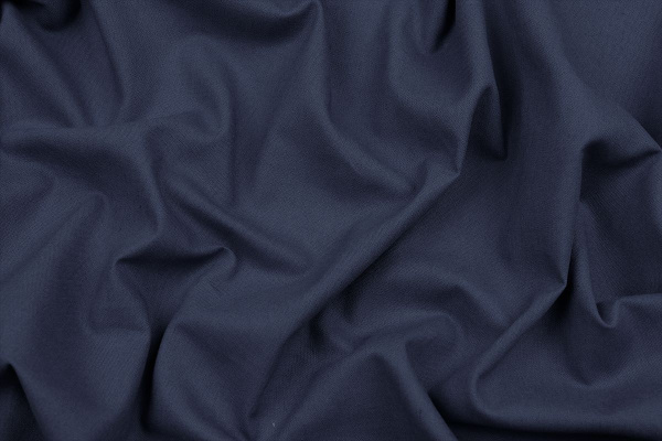 Ткань плательно-костюмная лён вискоза хлопок однотонный, Maks Style, цвет темно-синий, арт. MS- 1160 D-14