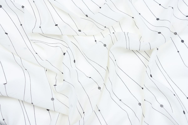 Ткань плательно-блузочная шифон, Maks Style, цветочный принт, арт. MS- 1195 D-9 C-1